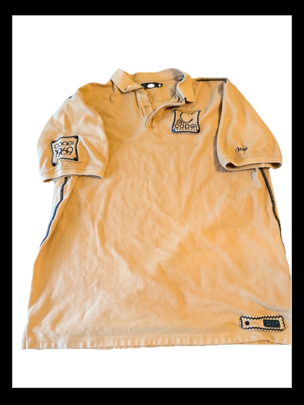 Vintage Y2K polo shirt COOGI Australia embroidered logo Sz 3xL